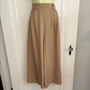 Vintage 70s JG Collection By Joyce High-Waisted Tan/Khaki Wide-Leg Culotte Pants